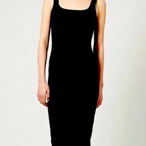 Zara’s 3 Classic Black, mint and tan Midi Dress